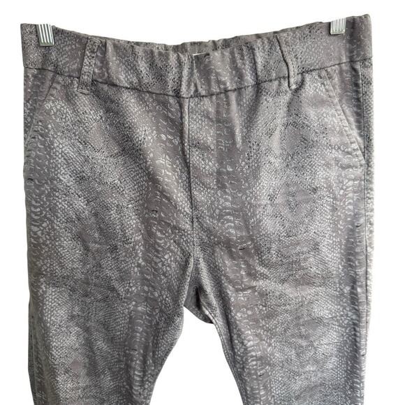 Bevy Flog Pull On Pants Snake Skin Gray 8 Stretch Mobwife Comfortable Athleisure - Picture 2 of 10